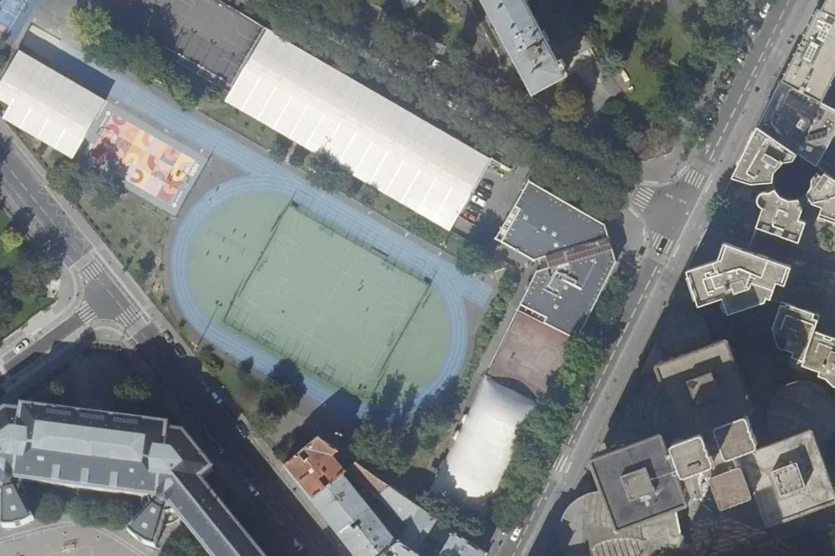 Vue aérienne du site Moureu - Baudricourt et de ses abords