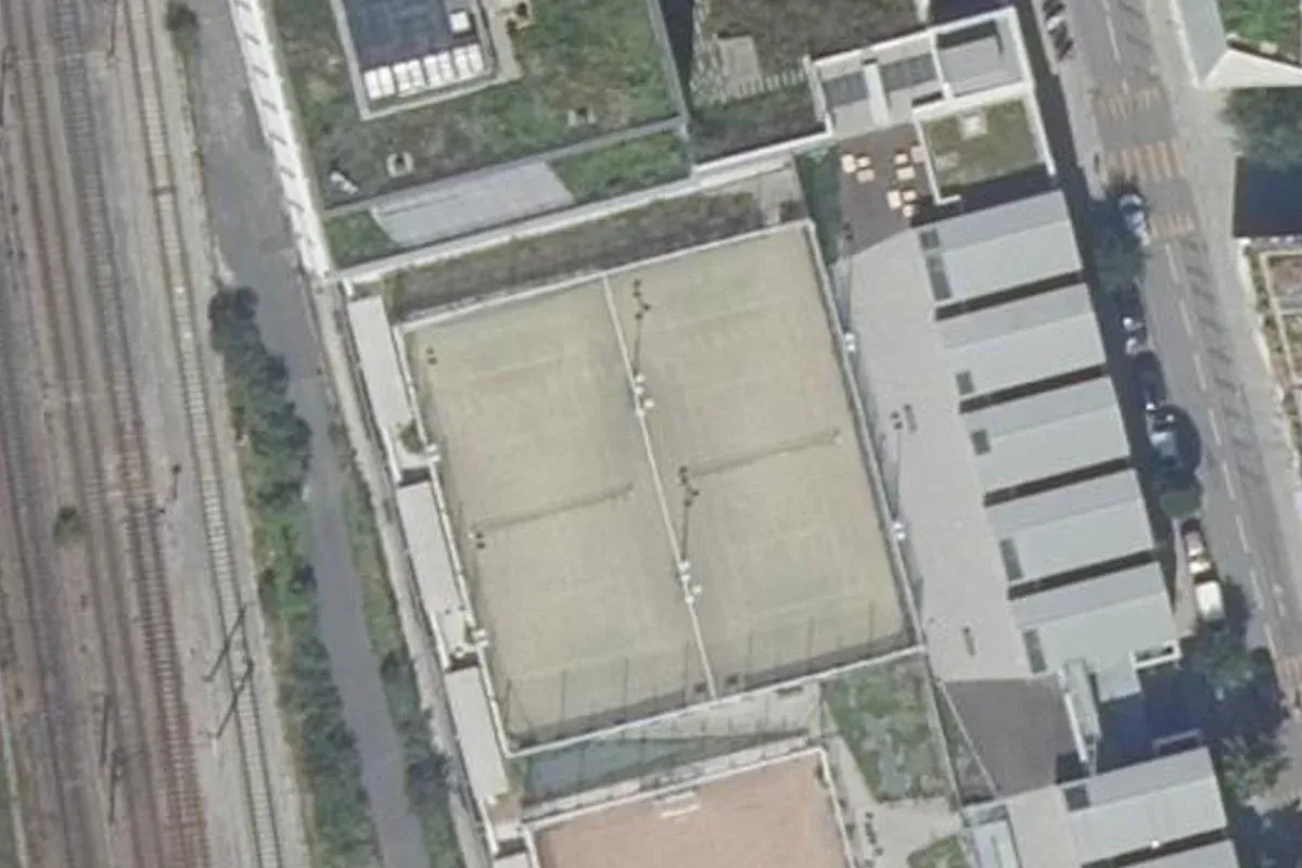Vue aérienne du site Halle Fret et de ses abords